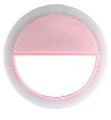 Selfie LED Fill Light Universal Portable LED Ring Fill Light Lamp Camera Photography Flashes for IPhone Android Smart Phone: Pink