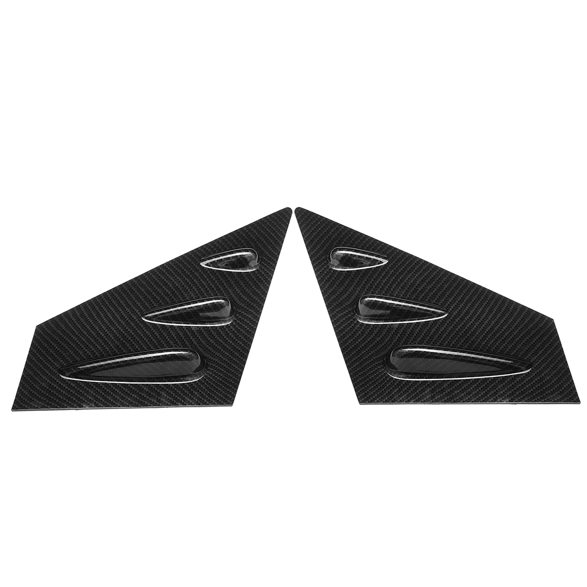 2x con apariencia de fibra de carbono ventana delantera de automóvil rejilla de ventilación lateral para Subaru WRX STI persianas Scoop Cover Vent