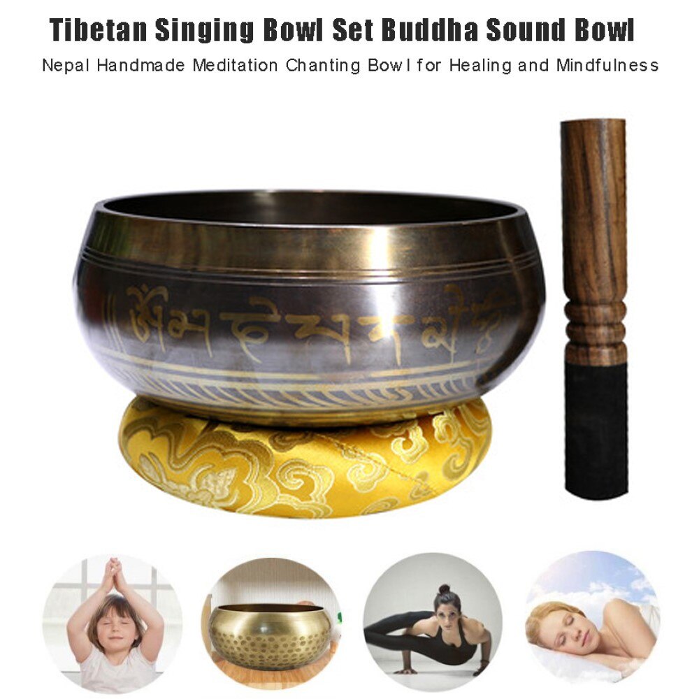Tibetaanse Kom Zingen Kom Nepalese Boeddhistische Tibetaanse Zingen Yoga Meditatie Kom Boeddhistische Geluid Therapie Kom Koper Religie Carft