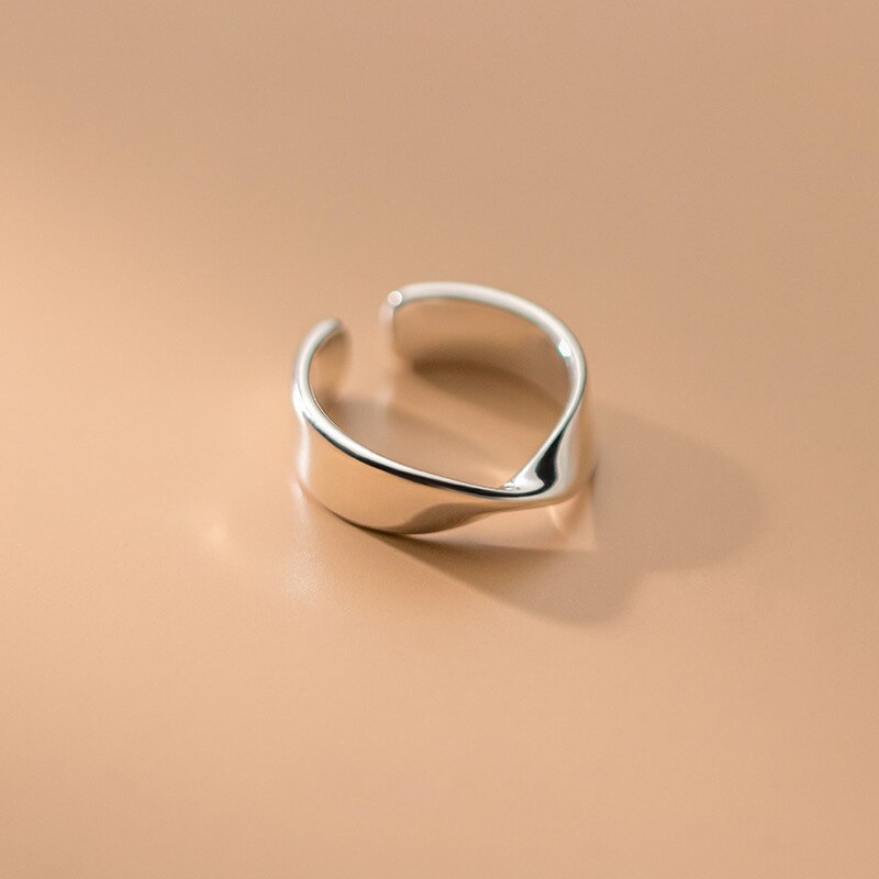 La monada 44-49mm 925 anéis de prata esterlina para mulher dedo pequeno torção prata 925 jóias para mulher anel no dedo para meninas