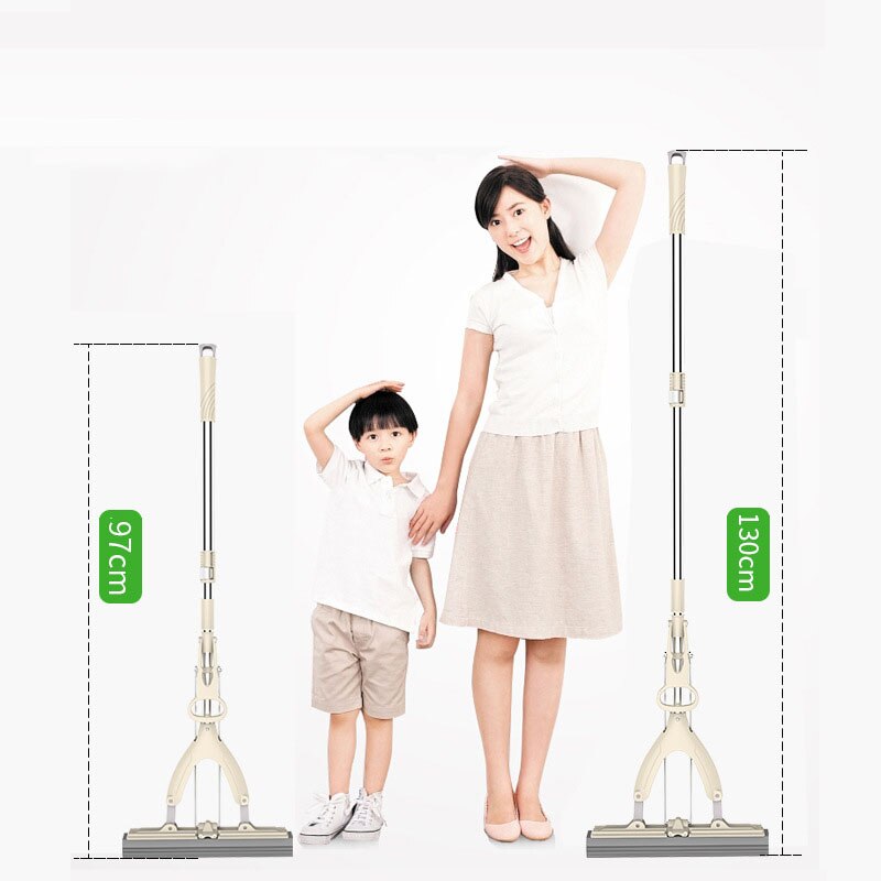 Spons Mop Vouwen Type Huishouden Vloer Schoonmaken Tool Lijm Katoen Mop Telescopische Rvs Staaf Handsfree Wassen Mop r-F