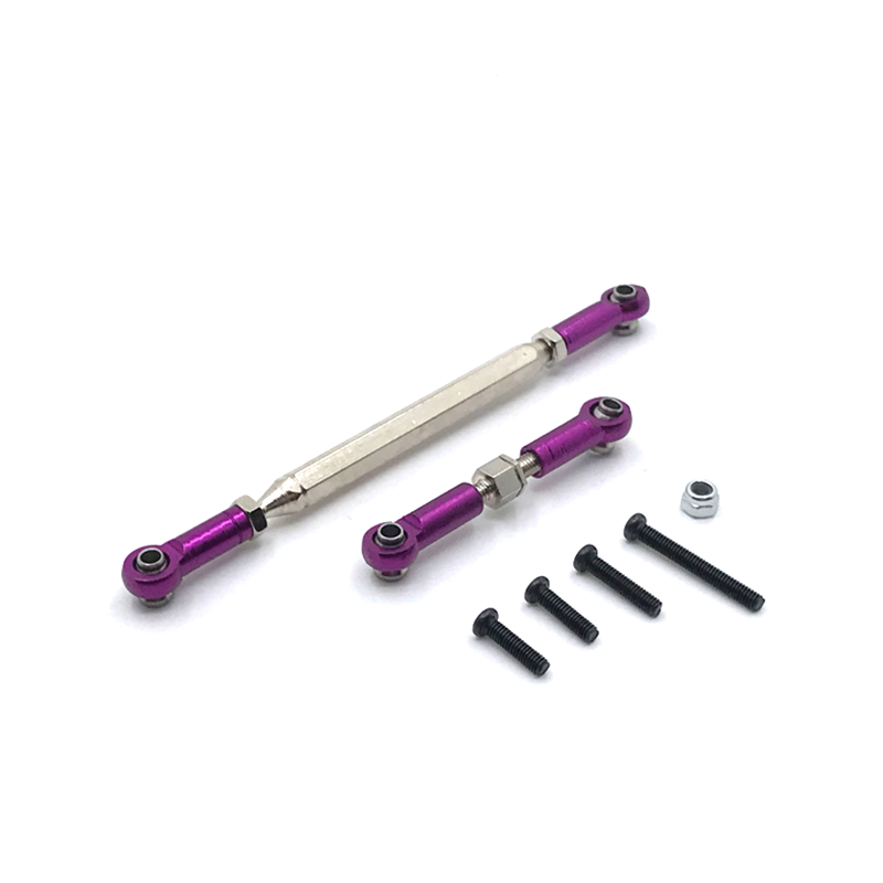 Metal Adjustable Steering Linkage Servo Link Pull Rod for WPL C14 C24 B14 B24 MN D90 D99 MN-90 FJ-45 1/12 RC Car Crawler: Orange