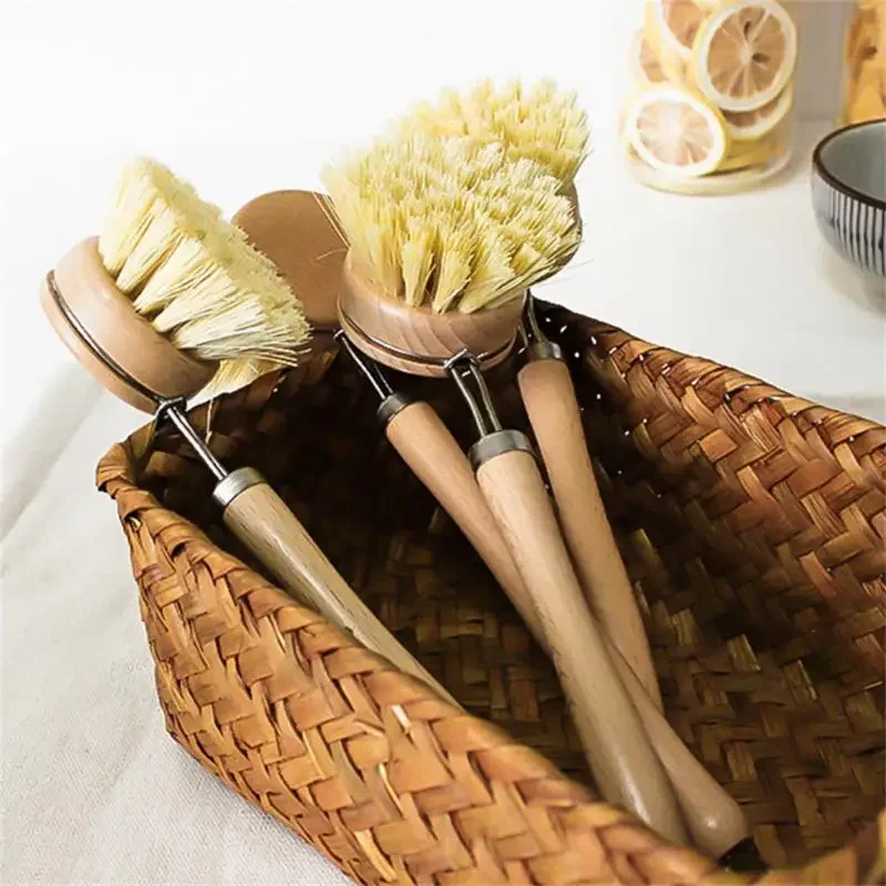 Brosse à vaisselle en bois de hêtre, manche long, outil de cuisine, ménage, livres menage nettoyage brosse vaisselle brosse de nettoyage pinceau patisserie brosse vaisselle cuisine eponge poignée brosse vaisselle bois