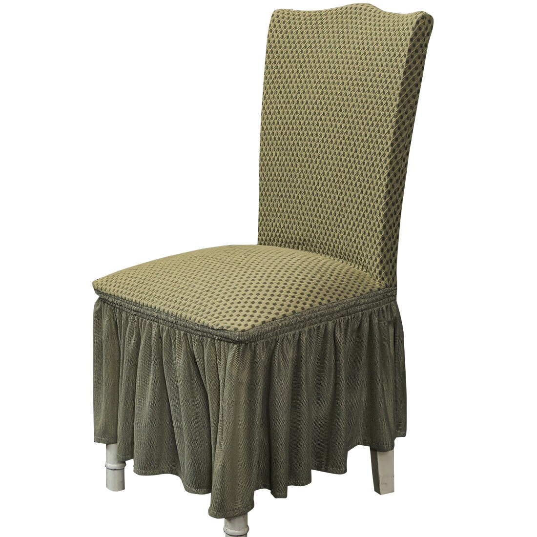 Eetkamerstoel Cover Jacquard Stoel Hoes Case Voor Stoelen Kantoor Bruiloft Eetkamer Spandex Stoel Cover Stretch: Autumn yellow