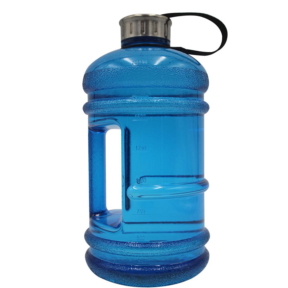 Botella de agua de gran capacidad de 2.2L, tetera con empuñadura sin BPA PETG, para gimnasio, Fitness, deportes al aire libre, turismo, Camping: Dark Blue