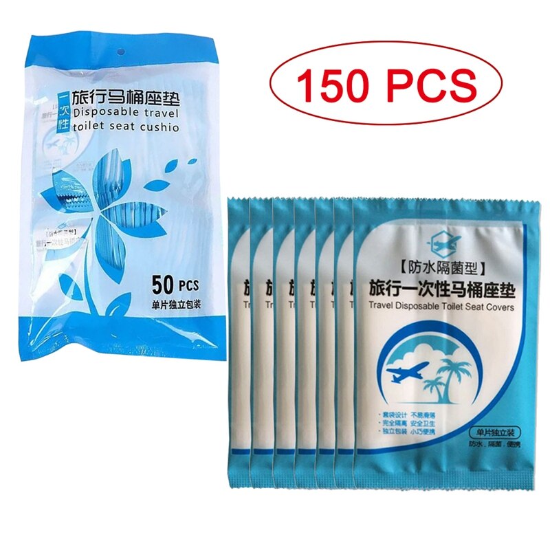 szczyt!-150 szt. Przenośna jednorazowa nakładka na toaletę bezpieczeństwo podróż toaleta wc papierowa podkładka akcesoria łazienkowe