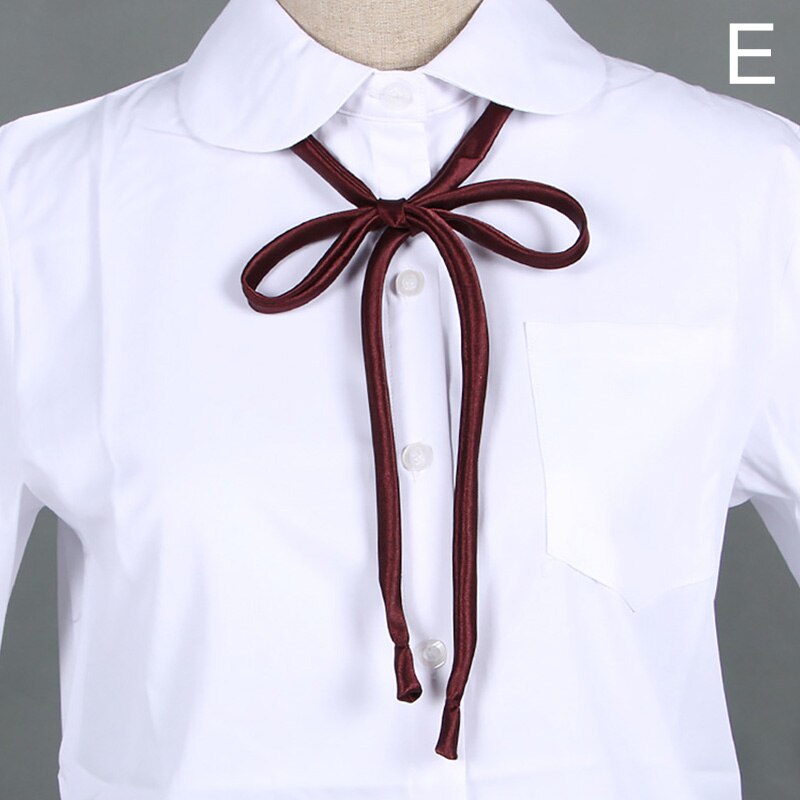 Japanese Style School Dresses Bow Tie For Girs Uniforms Bow Tie Suit Shirt Collar Accessories Collar Rope Students Necktie: E