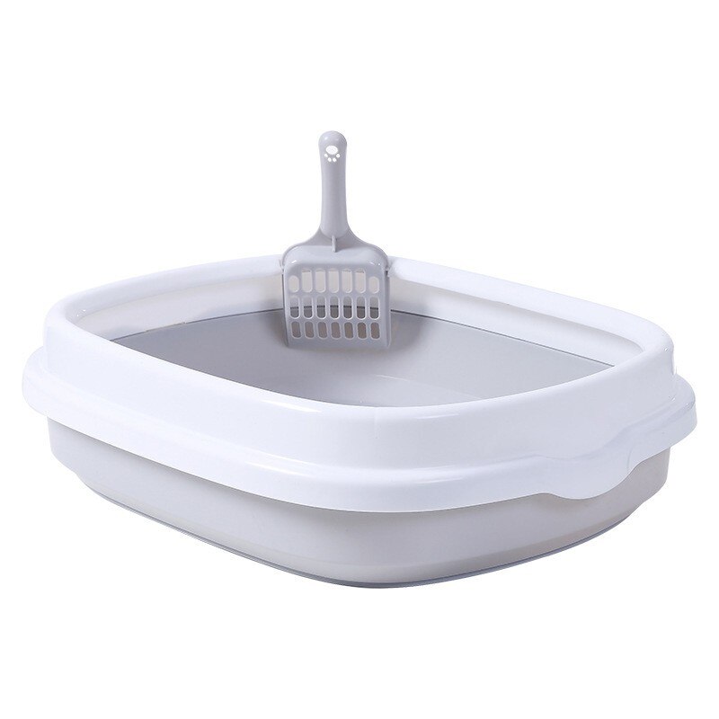 Anti Splash Cats Litter Box Pet Toilet Bedpans with Scoop Cat Dog Tray Sand Box Toilet for Training Tray Home Garden Cleaning