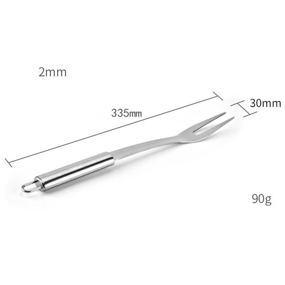 Kitchen Gadgets Stainless Steel BBQ Fork Barbecue Meat Food Fork Grill Tool BBQ Accessories Portable Outdoor Barbecue Appliances