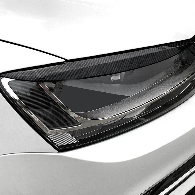 Car Headlights Eyebrow Eyelids Sticker for Volkswagen Jetta MK6 Car Black