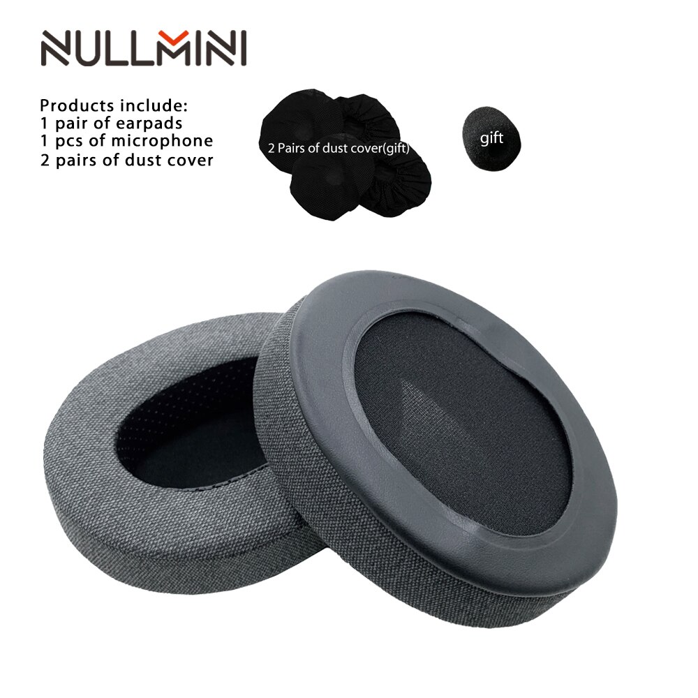 NullMini Ersatz Ohrpolster für Logitech G Profi X Headset Kopfhörer Leder Hülse Kopfhörer Ohrenschützer: dunkel grau Velours