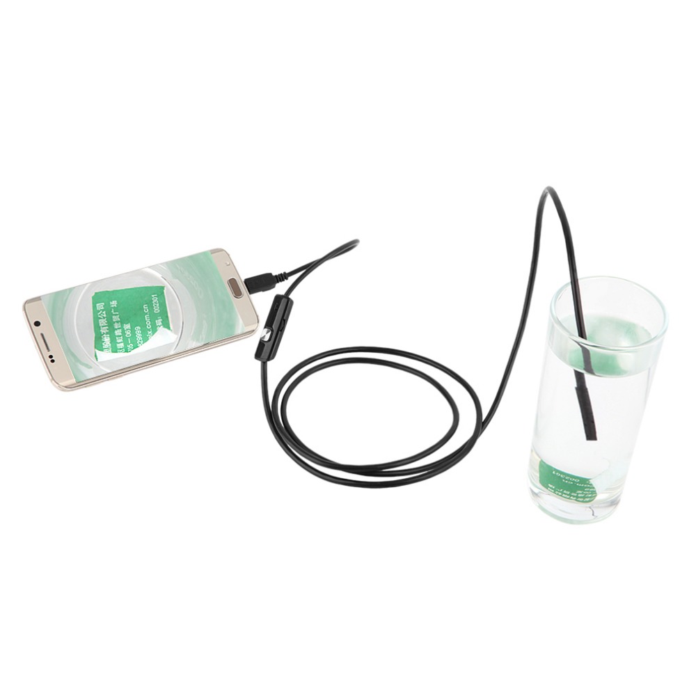 6 LED 5.5mm 1/1.5/2/3.5/5M Lens Endoscope Waterproof Inspection Borescope for Android Focus Camera Lens USB Cable Endoscope