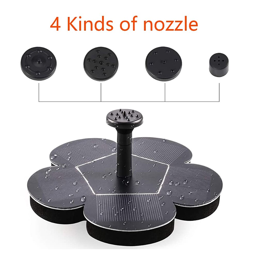 Outdoor Solar Powered Fountain Pond Pool Lake Mini Water Fountain Pump Floating Aquarium Garden Gardening Decoration Supplies