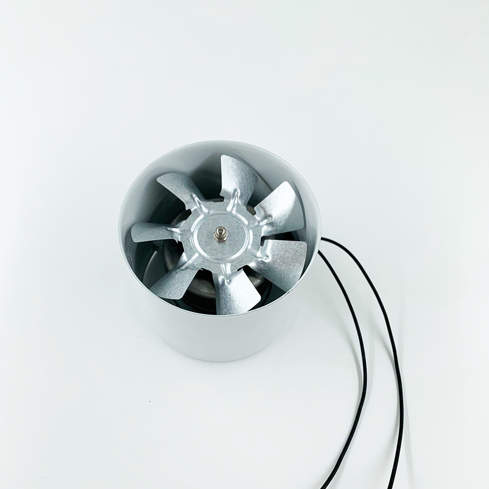 Mini Metall Kanal Abluftventilator für Schlecht Wc Luft Belüftung Mit Energie Kabel: Weiß ohne Kabel