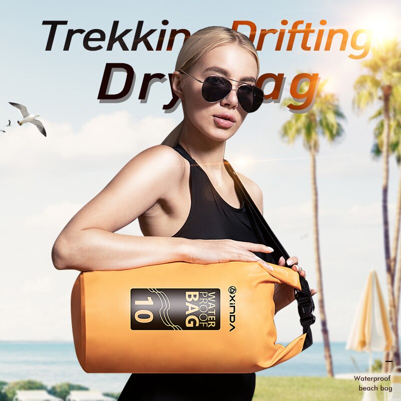 Bolsas secas impermeables para exteriores de 5/10l, bolsas secas portátiles para Rafting y buceo, bolsas de PVC para natación y Trekking de Río