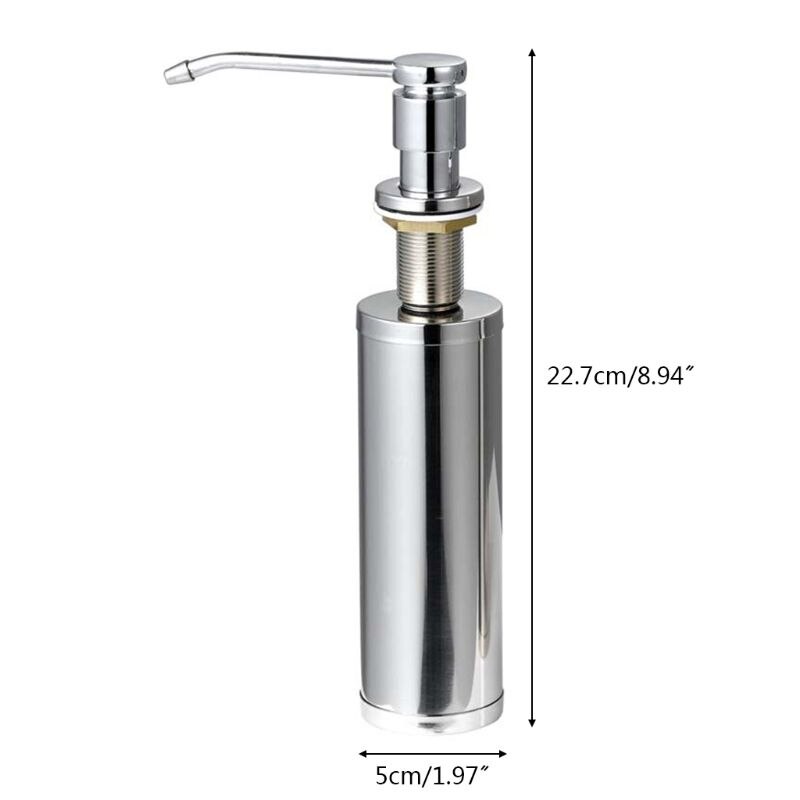 Built in Sink Soap Dispenser for Kitchen Sink Stainless Steel Lotion Dispenser