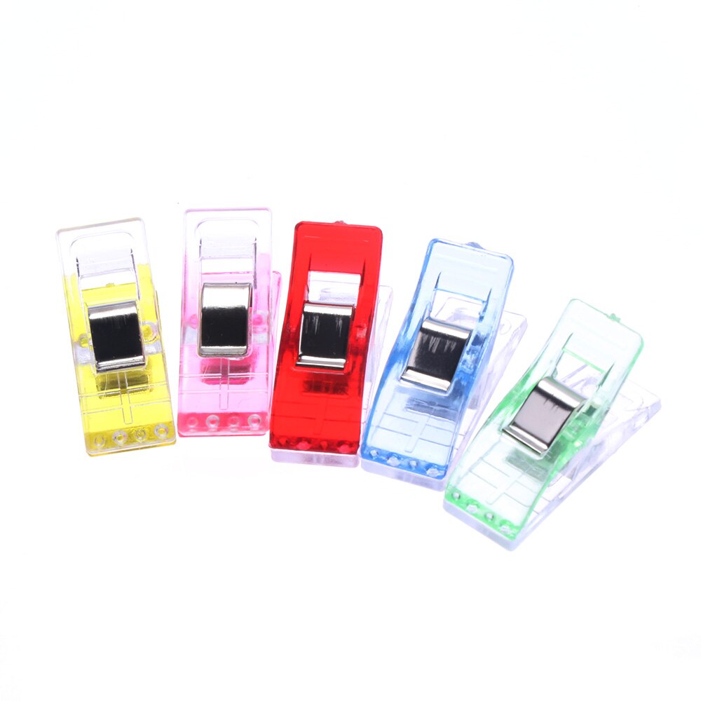 10 stks/set DIY Plastic Wonder Clips Stof Klemmen Patchwork Naaien Ambachtelijke Quilt voor Handgemaakte Accessoires Kleur Willekeurige