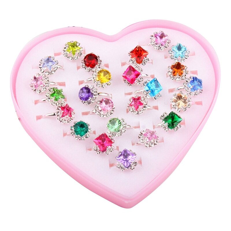 24Stck Schmuck Kinder Karikatur Ring lehrreich abspielen komisch schön einstellbar Schmuck Beste Pro drinnen/draussen: C