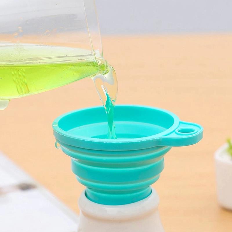Silicone Foldable Oil Funnel Soft Mini Funnel Scalable Kitchen Funnel Liquid Funnel for Bottle Collapsible Funnel Kitchen Tools