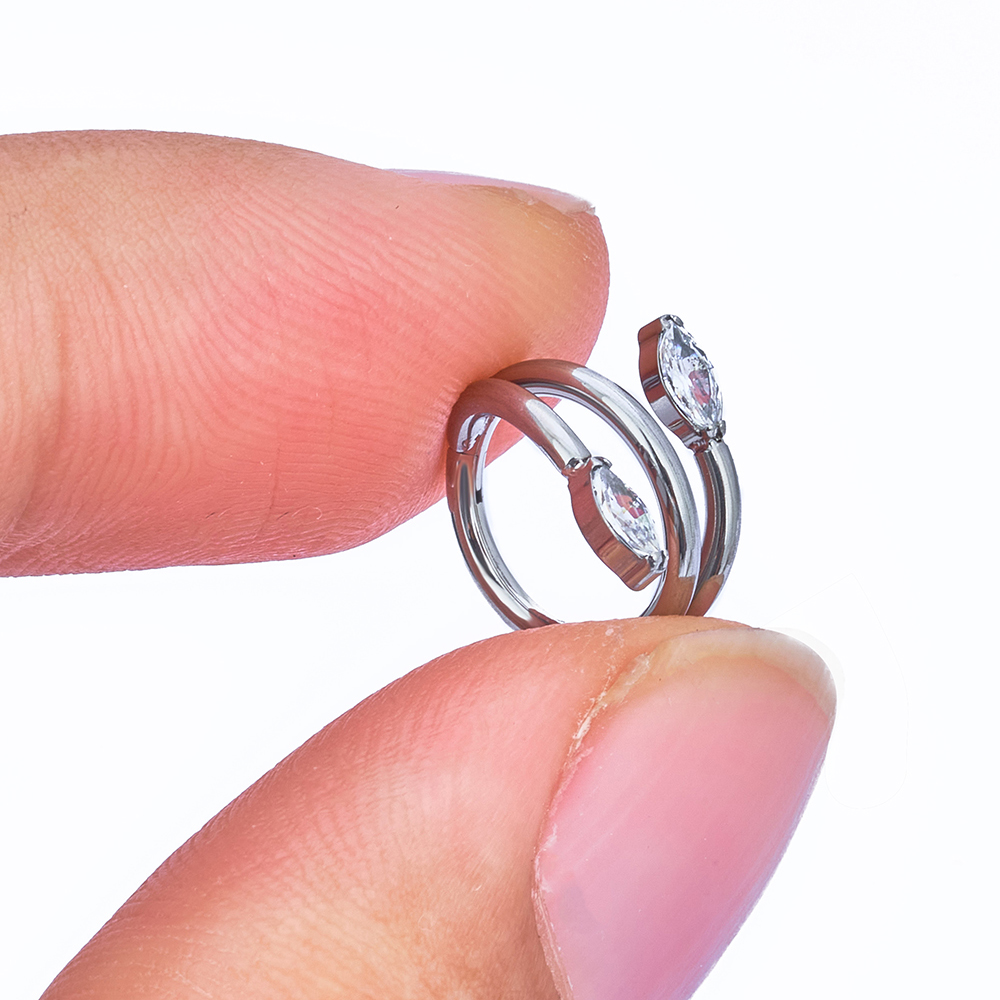 1/10  g23 titan piercing näsring örhängen piercing kroppssmycken zirkon labret öra tragus brosk