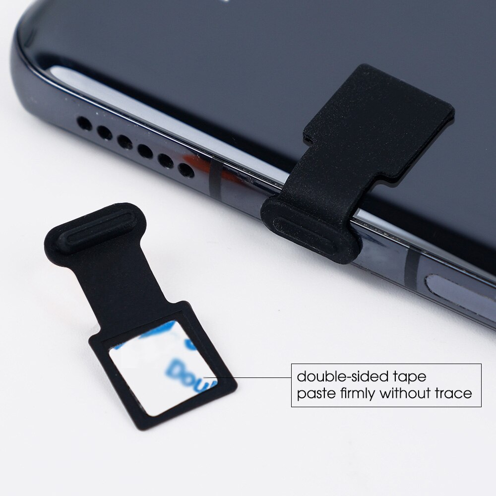 Prise anti-poussière de téléphone en Silicone, anti-perte, Port de chargement micro USB type-c, housse de protection anti-poussière pour iPhone
