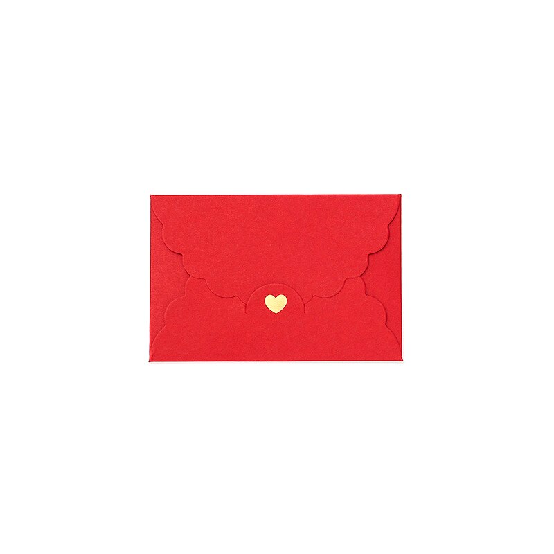 5PC Small Gold Stamp Love Envelop Pearl Craft Cardboard Paper Bank Card VIP Membership Invitation Letter Holder Stationery