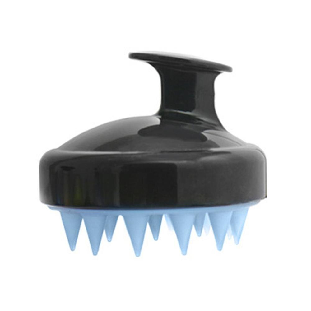 1 Pcs Hoofd Massage Borstel Draagbare Verlichten Gespannen Hoofd Hoofdhuid Massage Haar Wassen Kam Siliconen Hoofd Massage Borstel