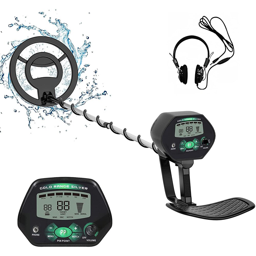 Underground Metal Detector MD-4090 High Accuracy Metal Finder LCD Backlight Adjustable, Waterproof Search Coil Seeker Treasure