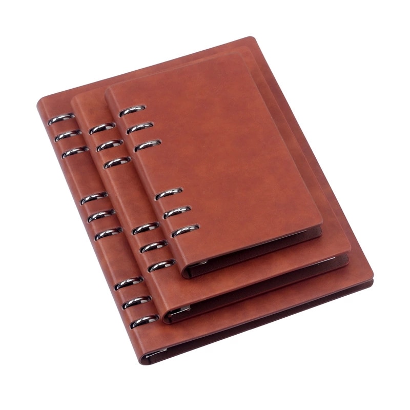 Pu läder anteckningsbok  a6 a5 b5 bullet journal årsplanerare personlig dagbok pärm ficka arrangör för pappersvaror