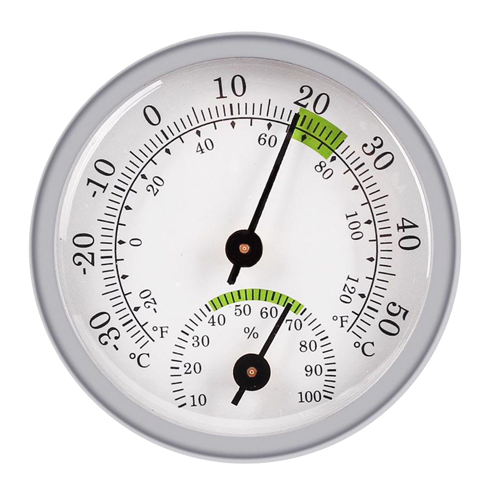 Analog Indoor/Outdoor Thermometer Hygrometer Temperature Humidity Wall