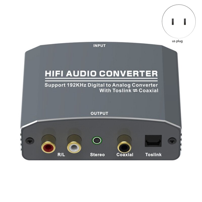 Audio digital to Analog Audio Converter 192KHz Audio Decoder HiFi Digital Optical Coaxial Converter