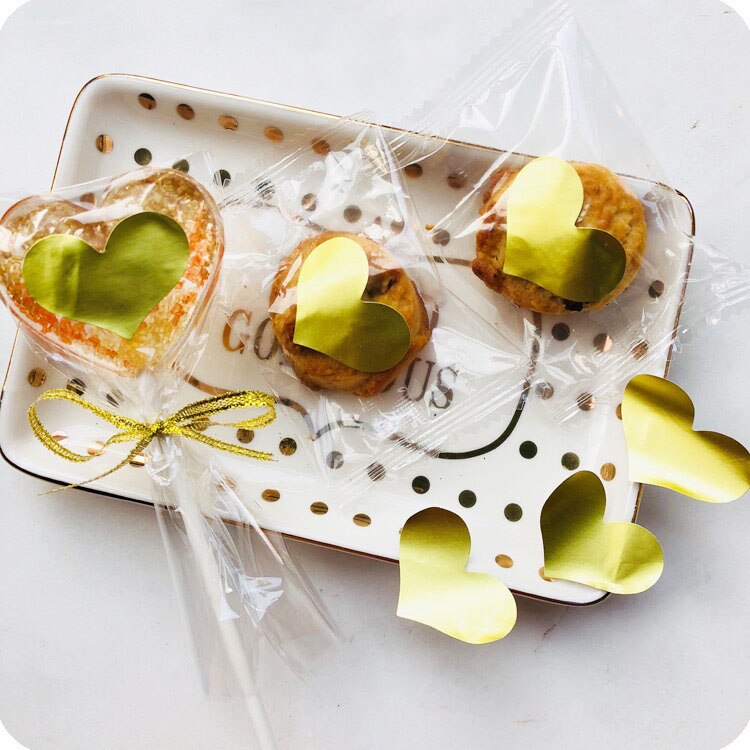 240Pcs Golden Heart Shaped Sticker Label Adhesive Stickers Box Packaging Sticker Kids Stationery Envelope Stickers