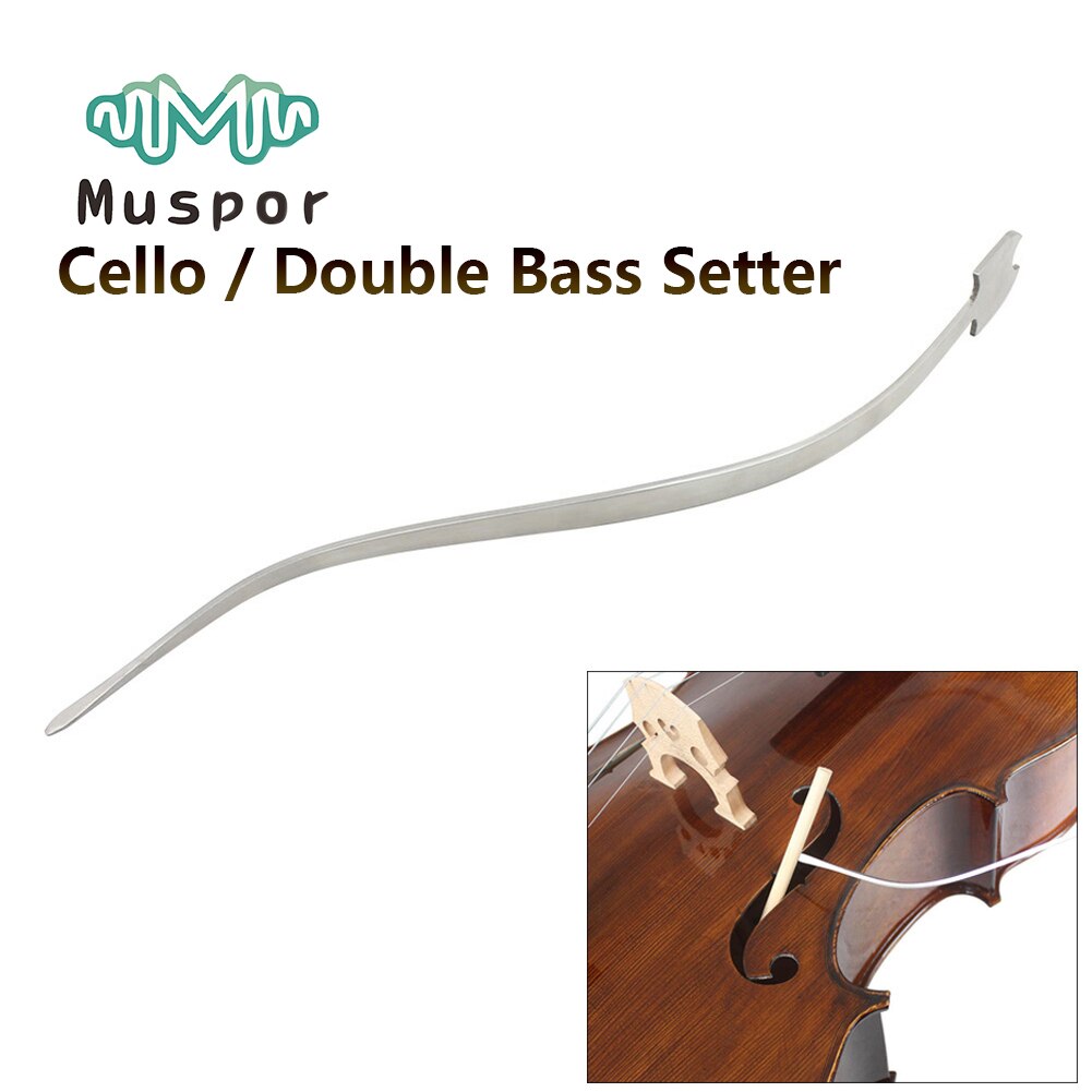 Cello Accessories Double Bass Sound Post Setter Stainless Steel Cello, Double Cello Column Hook Setter With Sharpen End