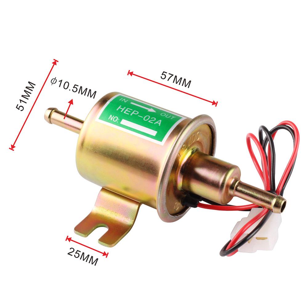 12v 24v elektronisk brændstofoverførselspumpe lavtryksbolt fikseringstråd diesel hep -02a sæt benzinpumpe metal guld sølv 8mm fp009