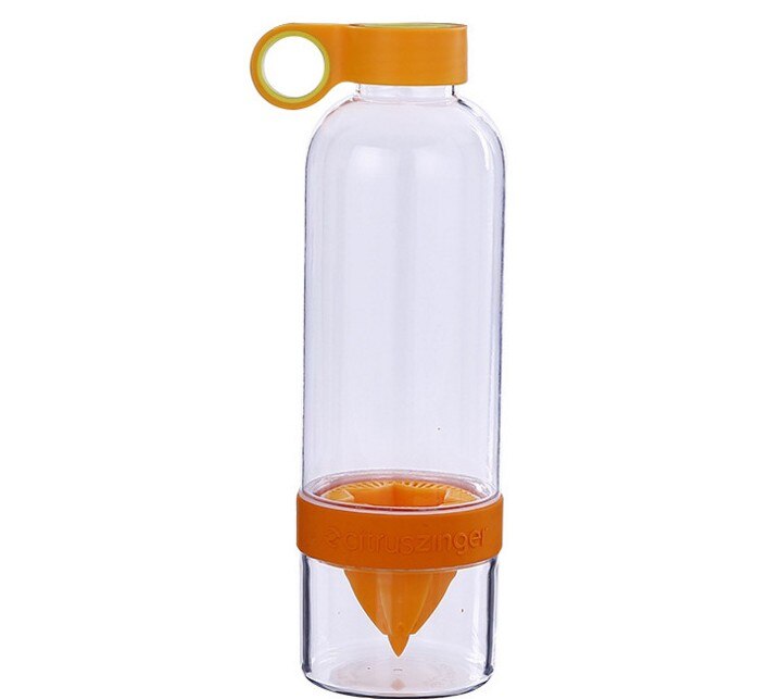 Korean plastic water bottle and lemon bottle, hand-pressed fruit bottle: yellow