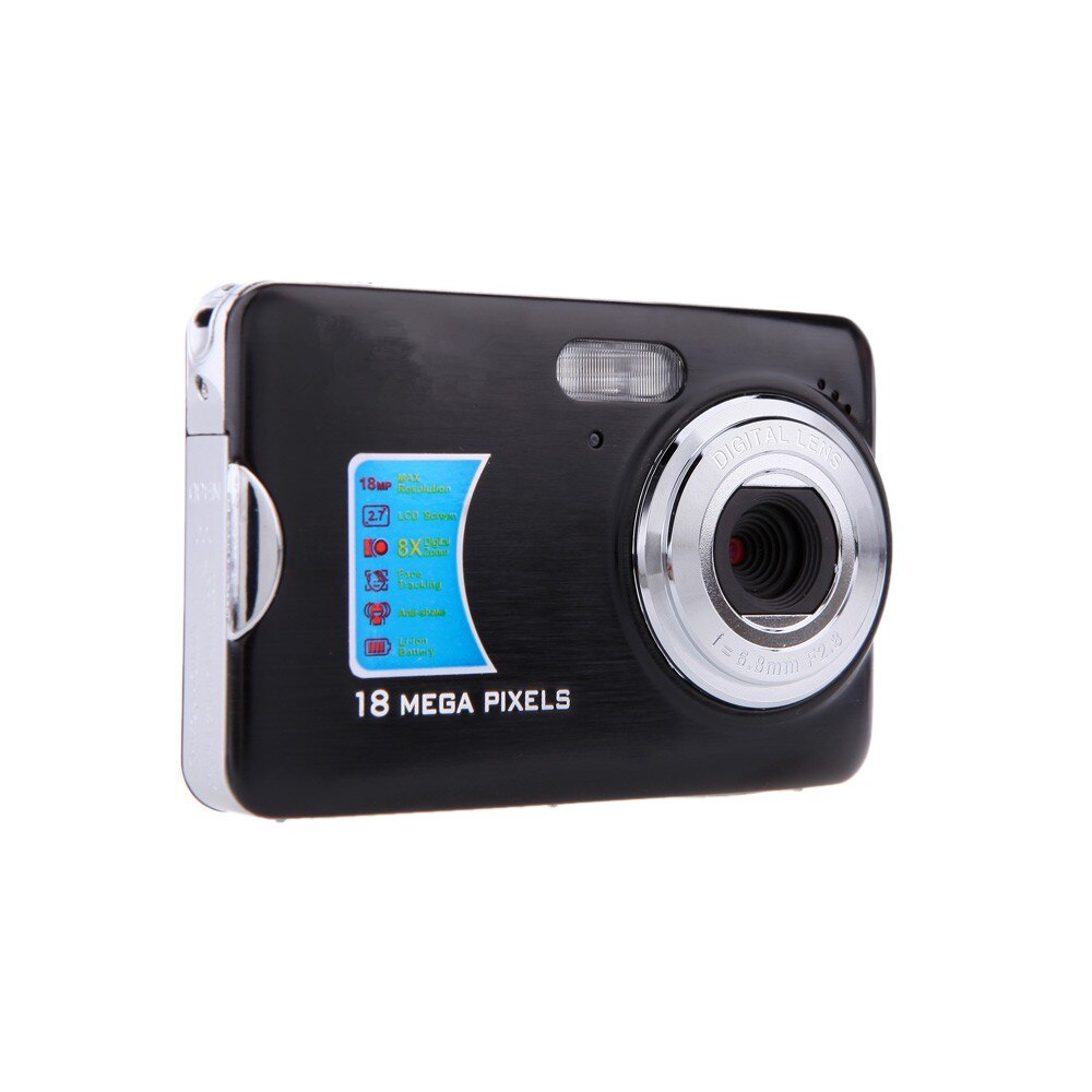 18 Mega pixels HD Mini Digital Camera 18MP 8x Zoom Smile Capture Anti-shake Video Camcorder