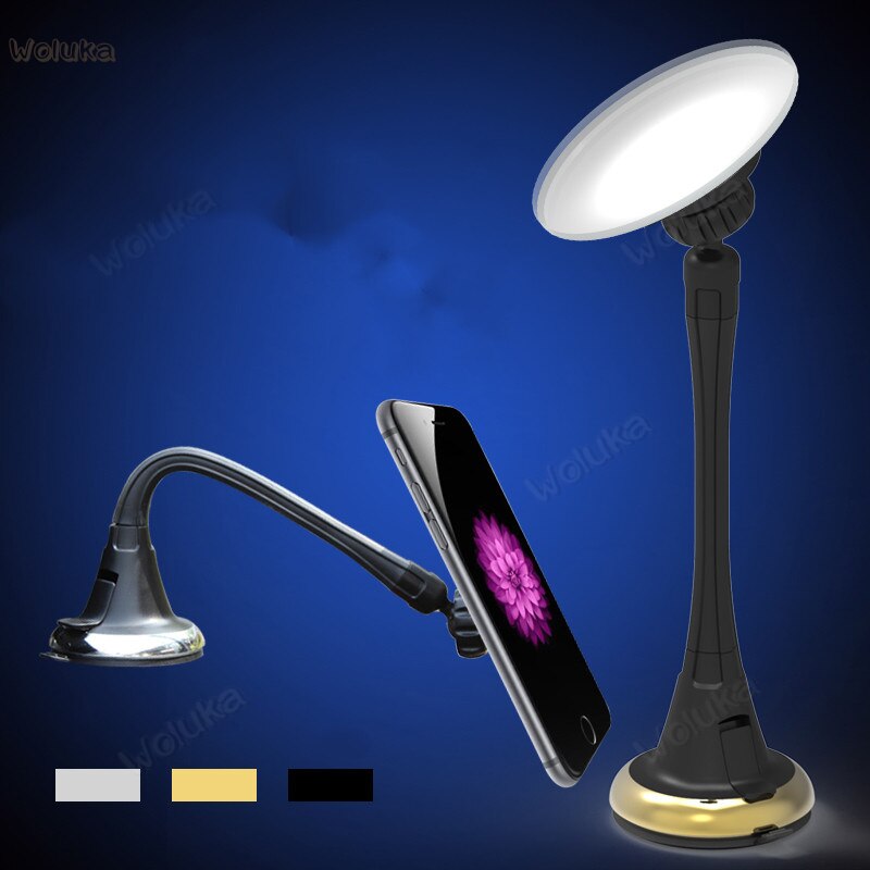 Small round mirror mirror Glass borderless rearview mirror Multifunctional auxiliary mobile phone holder CD50 Q02