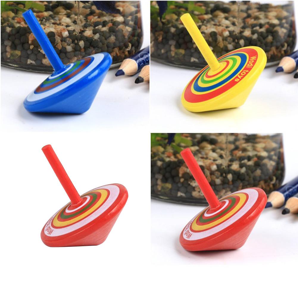 Mini Gyro Houten Desktop Kleine Prachtige Top Veilig Decompressie Speelgoed Kleurrijke Visuele Effecten Claasic Game Speelgoed Voor Volwassenen Kinderen