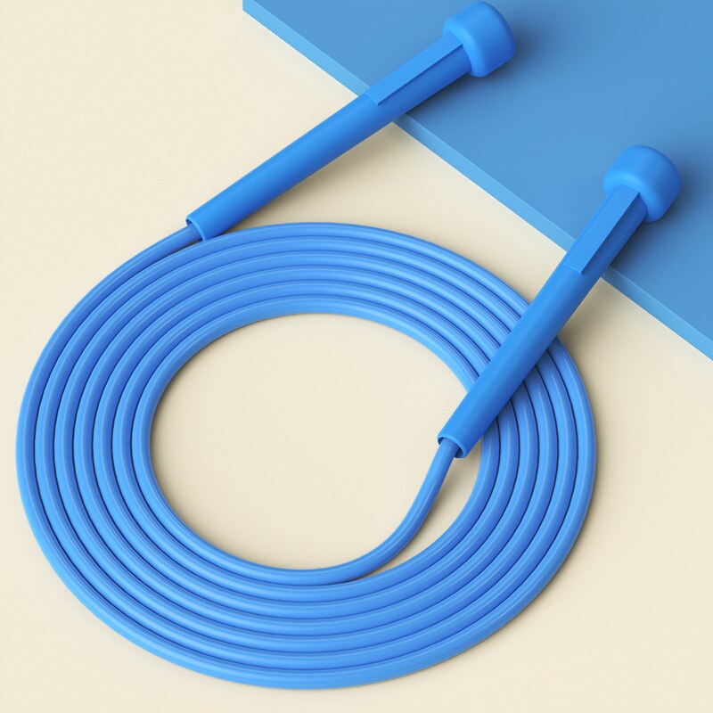 255cm kids girl pvc jump skip rope skipping basic colorful fitness game play exercise tool: blue