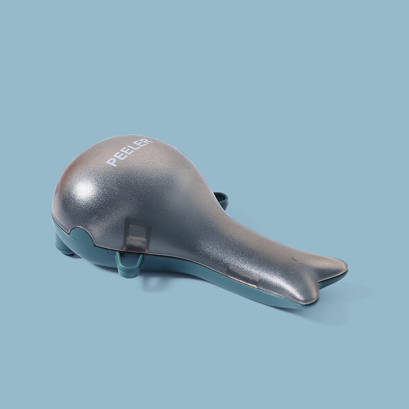 OYOREFD éplucheur de baleine multifonction, dessin animé mignon, ustensile de cuisine en acier inoxydable pour éplucher les légumes, les fruits et les pommes de terre, Gadget de cuisine: Blue