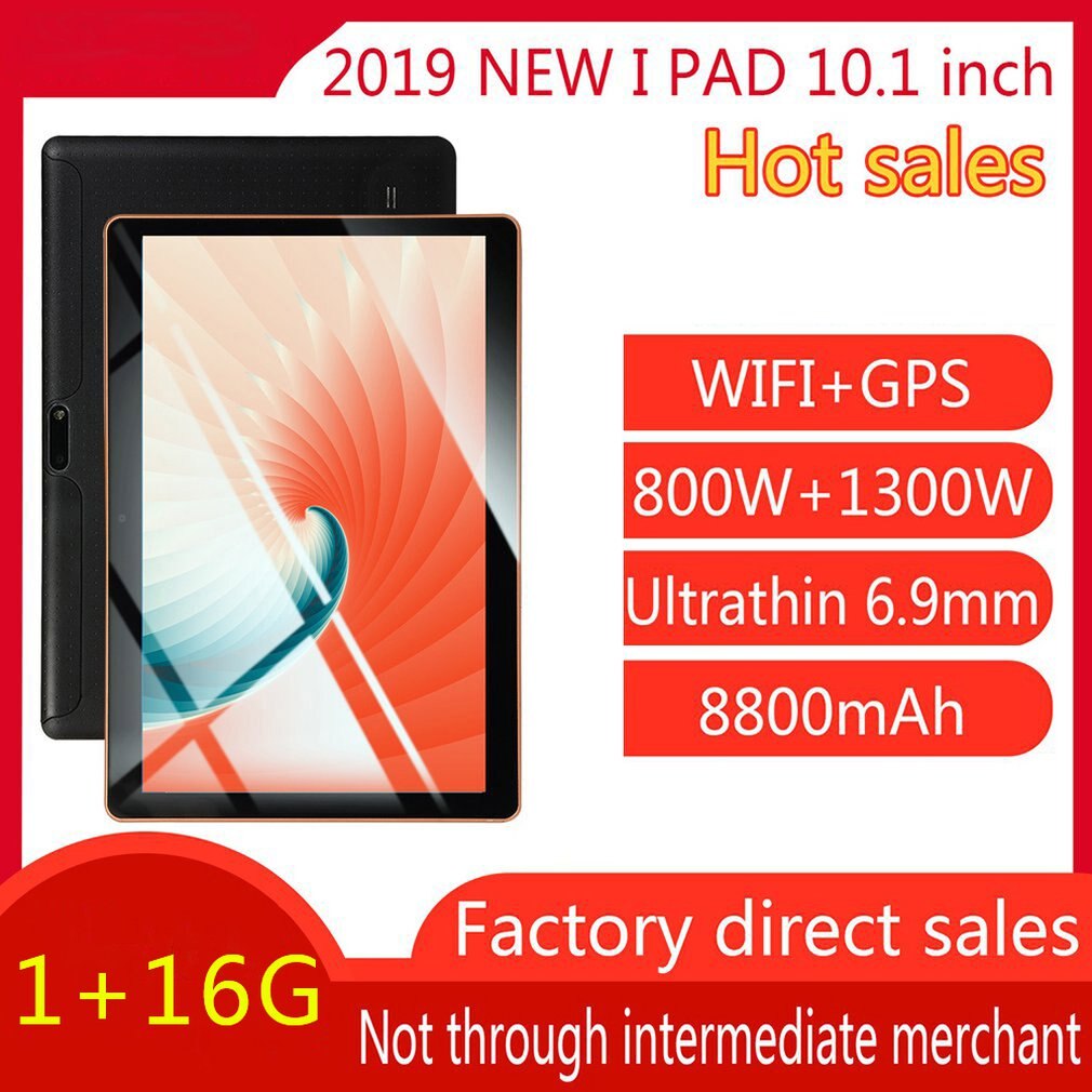 10.1 Inch Tablet 3G Computer Ips Hd Scherm Draadloze Wifi Geheugen 1 + 16Gb Gps Android Systeem Gps android Tablet