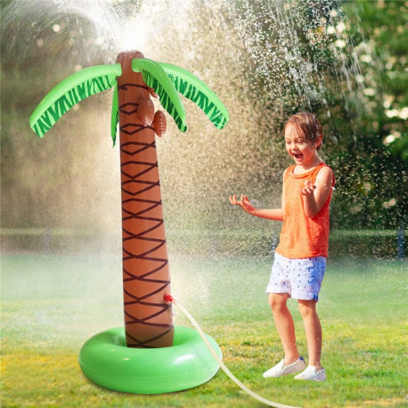 Parent-Child Beach Lawn Play Water Spray Simulation Coconut Tree Inflatable Summer Children Play Water Polo Water Spout