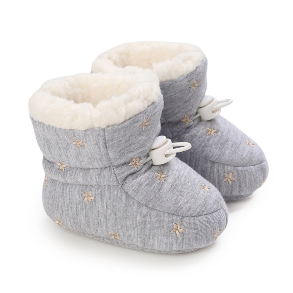 Baywell Winter Pasgeboren Baby Katoen Warm Booties Jongen Meisje Ster Schoenen Peuter Comfort Soft Anti-Slip Baby Schoenen Eerste wandelaars: XH / S