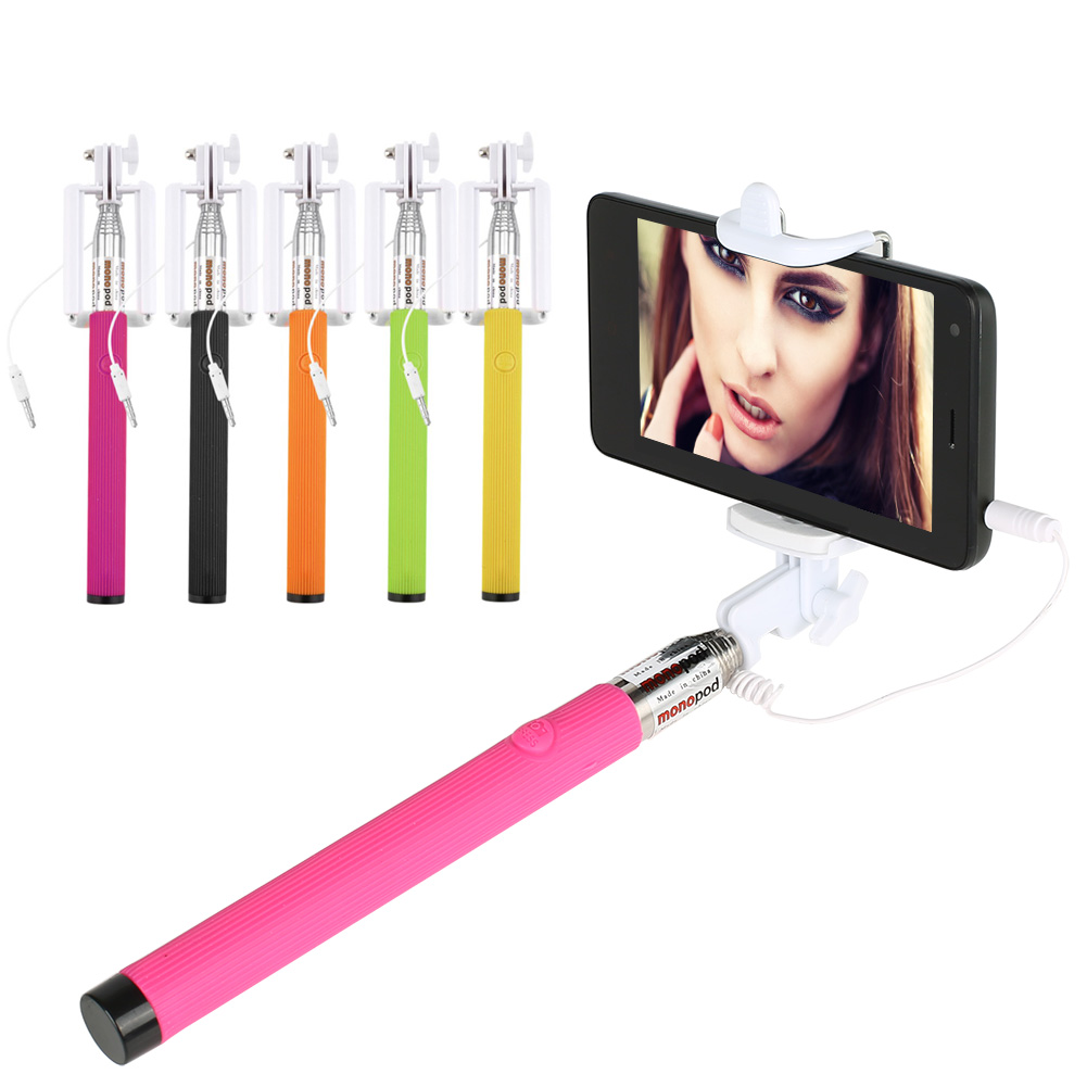 Universal Selfie Sticks Extendable Travel Handheld Self Timer Pole Artifact Palo Selfi Monopod Tripod for iPhone 7 Plus