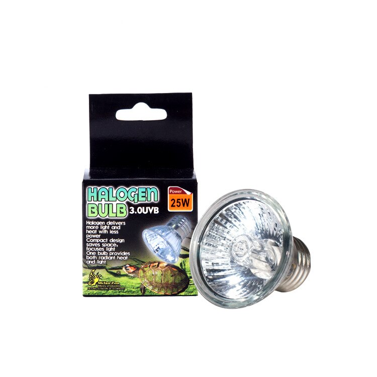 25/50/75w/100w uva+uvb 3.0/5.0 krybdyrpære pære skildpadde basking uv pærer varmelampe padder temperaturregulator: 25w 3.0 uvb