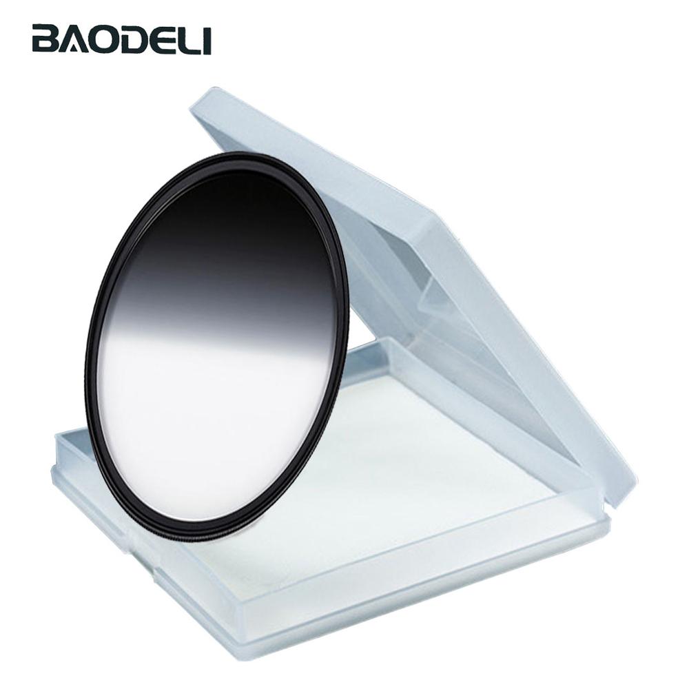 BAODELI Gradient Gnd Filter 49 52 55 58 67 72 77 82 Mm For Camera Canon Lens M50 600d Nikon D3200 D3500 D5100 D5600 Sony A6000: GND8 Fitler / 58mm