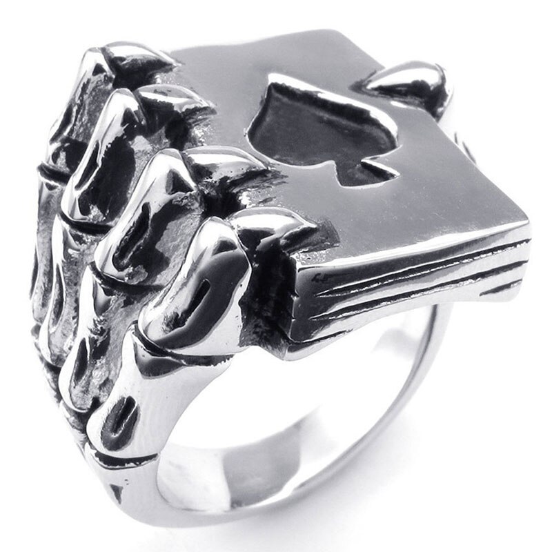Punk Vampire Coffin Schedel Ring Rock Stijl Vintage Mannen Vinger Ring Motor Biker Sieraden Accessoires: 7 / Style 1