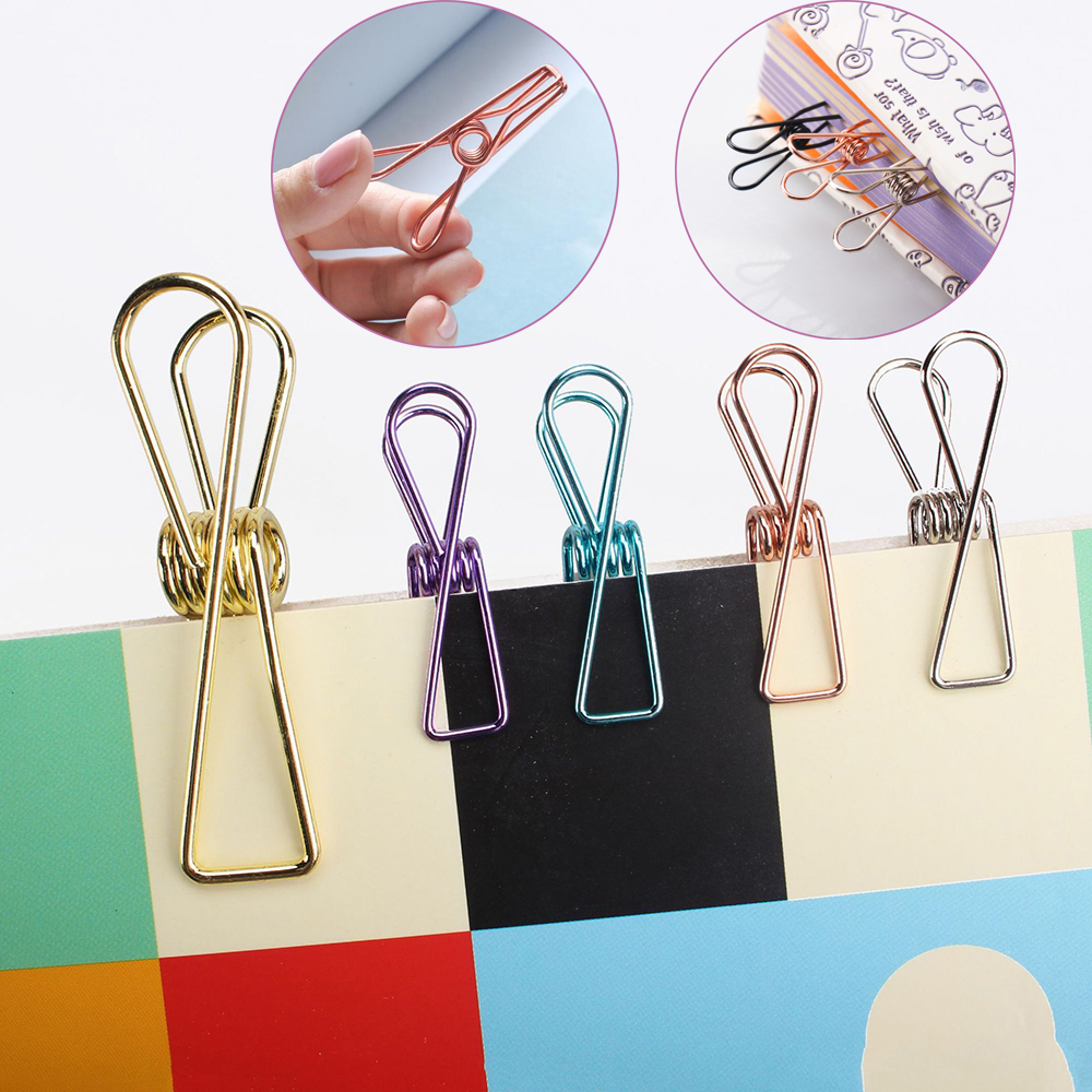 3 pièces/lot mignon pince à poisson évider métal liant Clips Notes lettre trombone fournitures de bureau rétro Photo livre stockage pince