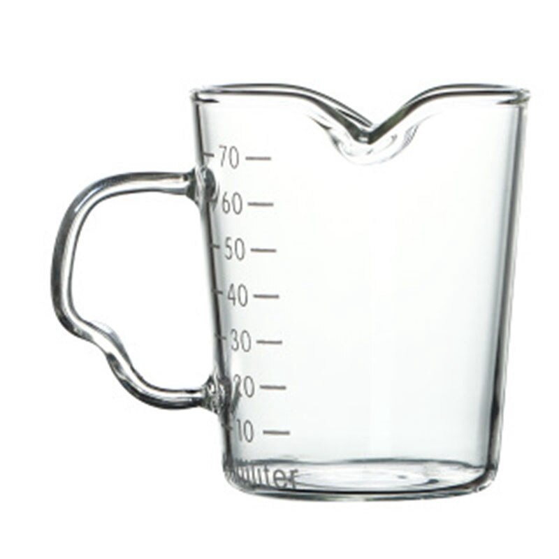 Set of 2 Glass Milk Jug Twin Spout Pouring Coffee Cream Sauce Jug Barista Craft Coffee Latte Milk Frothing Jug Pitcher