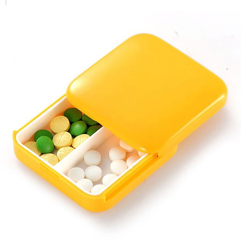 Mini 2 galler plast piller medicin box hållare förvaringsorganisatör behållare väska portabel vattentät liten medicin kista